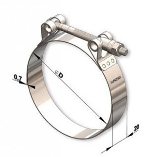 Tucho Adjustable Clamp, Stainless Steel – TIC96108
